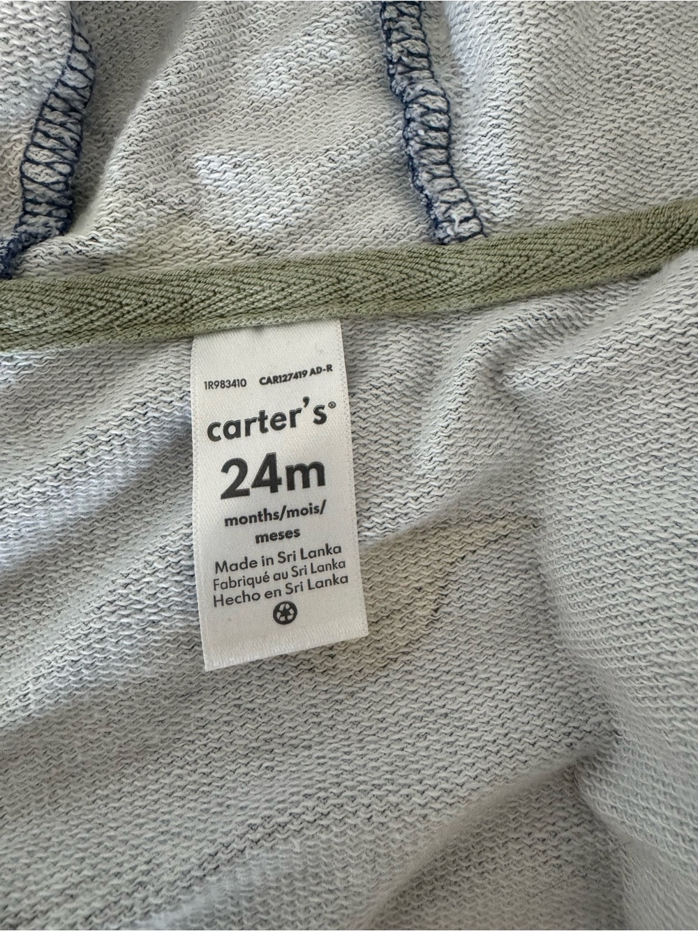 Carter’s Toddler Boys Jacket Pants Set Size 2T Dinosaur 100% Cotton Blue - Picture 6 of 10